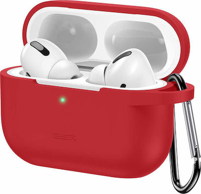 ESR Pro Bounce Θήκη Σιλικόνης με Γάντζο σε Κόκκινο χρώμα για Apple AirPods Pro
