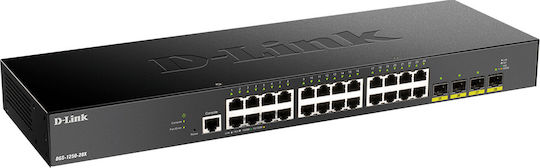 D-Link DGS-1250-28X Managed L2 Switch with 24 Gigabit (1Gbps) Ethernet Ports and 4 SFP Ports