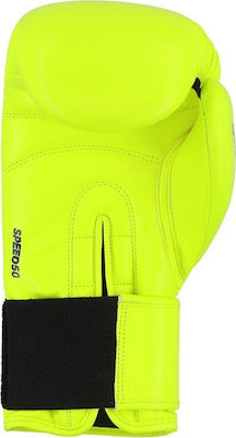 Adidas Speed 50 Synthetic Leather Boxing Competition Gloves Yellow Yellow/blue