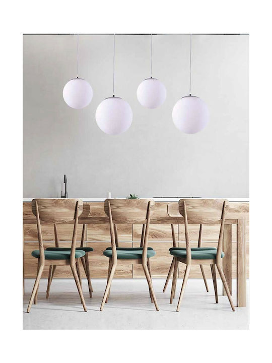 Home Lighting Alessia Pendant Light Suspension Ball for Socket G9 White