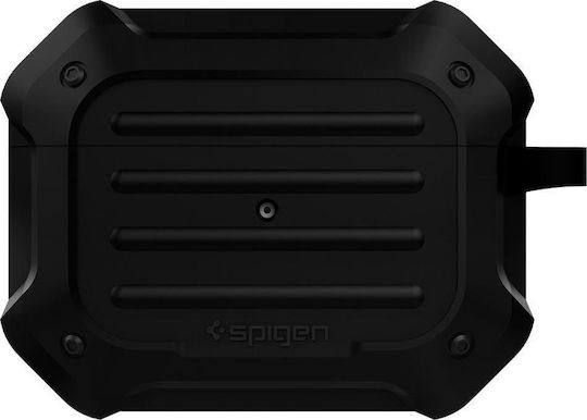 Spigen Tough Armor Hülle Silikon mit Haken in Schwarz Farbe für Apple AirPods Pro
