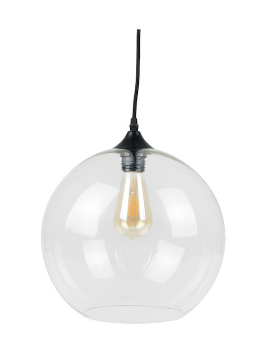 V-TAC Hängelampe Transparent mit Fassung E27 30cm.
