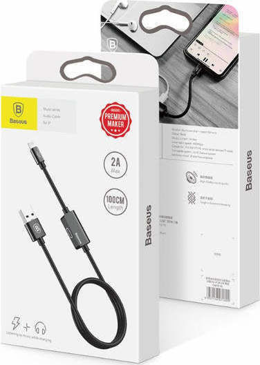 Baseus Braided USB to Lightning Cable Μαύρο 1m (Music)