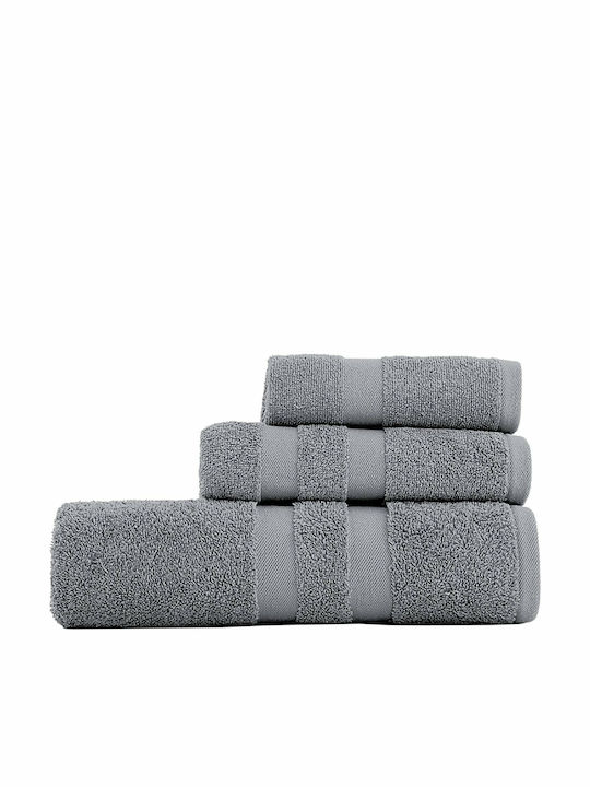 Nef-Nef Homeware Πετσέτα Χεριών Status 30x50εκ. Grey Βάρους 500gr/m²