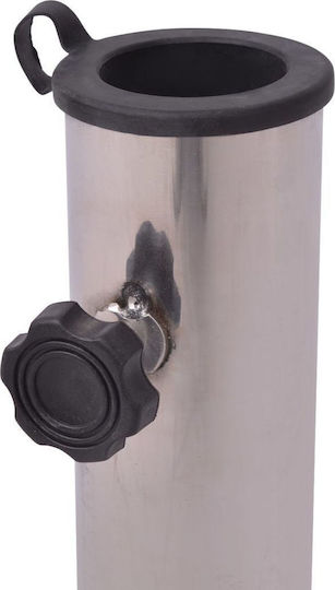vidaXL Стойка за чадър от Цимент с Колела в Сив Цвят 45x45x37см