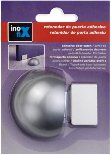 Door Stopper Magnetic Metallic Χρώμιο Ματ 1pcs