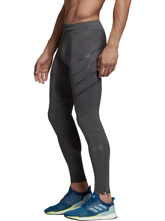 adidas Speed Ανδρικό Αθλητικό Κολάν Compression Μακρύ Γκρι