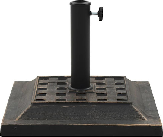 vidaXL Umbrella Stand made of Plastic in Bronze Color 44x44x33cm