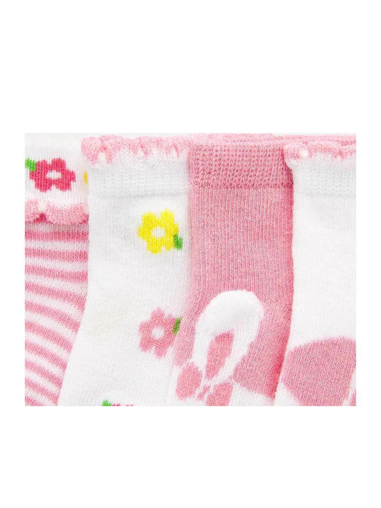 Mayoral Girls 4 Pack Ankle Socks Pink