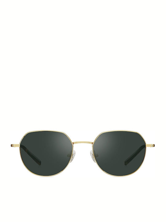 Bolon Arden Men's Sunglasses with Gold Metal Frame and Green Lens BL7112C60