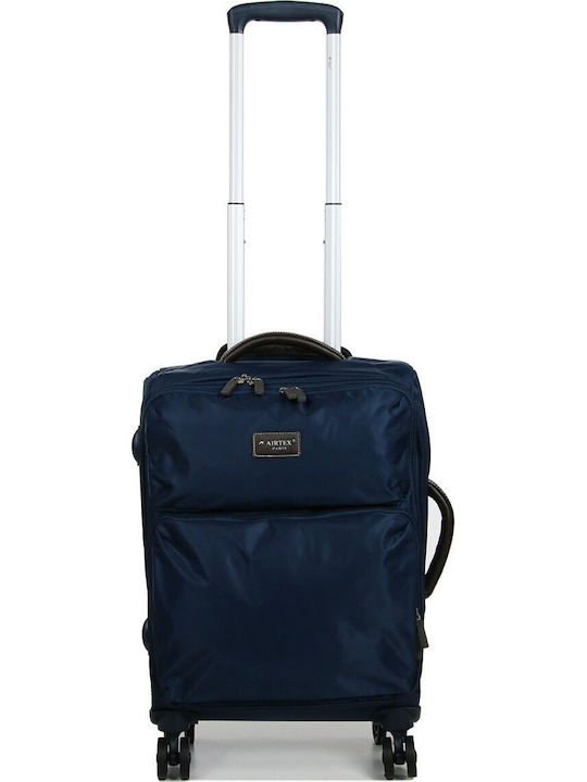 Airtex Paris Μεσαία Βαλίτσα Ταξιδίου Υφασμάτινη Navy Μπλε με 4 Ρόδες Ύψους 67εκ.
