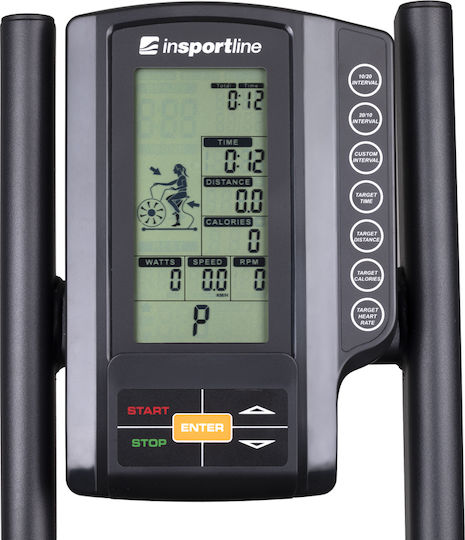 inSPORTline Airbike Lite Ποδήλατο Spinning με Αντίσταση Αέρα και Ροδάκια