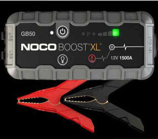 Noco GB50 Boost XL Portable Car Battery Jump Starter 1500A with Φακό / Power Bank / USB 12V