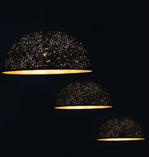 Aca Planetario Black Bell Pendant Ceiling Light with E27 Socket 40.5x120x120cm