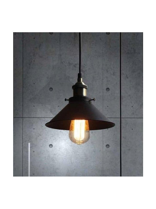 Home Lighting Dakar Pendant Light Black with Socket E27 21x21x110cm