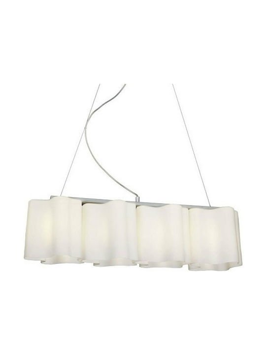 Aca Pendant Chandelier Rail for 4 Bulbs E27 White