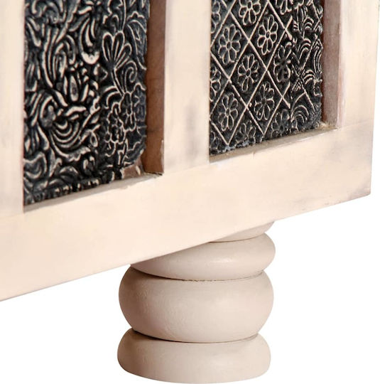 vidaXL Trunchi decorativ Lemn Alb 110x40x45buc