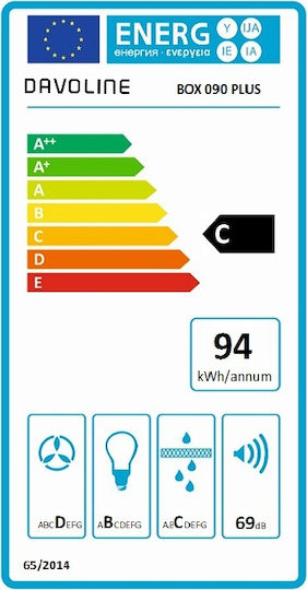 Davoline Box Plus Kamin-Dunstabzug 90cm Inox