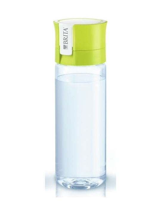 Brita Fill & Go Vital Water Bottle Plastic with Filter 600ml Transparent Lime
