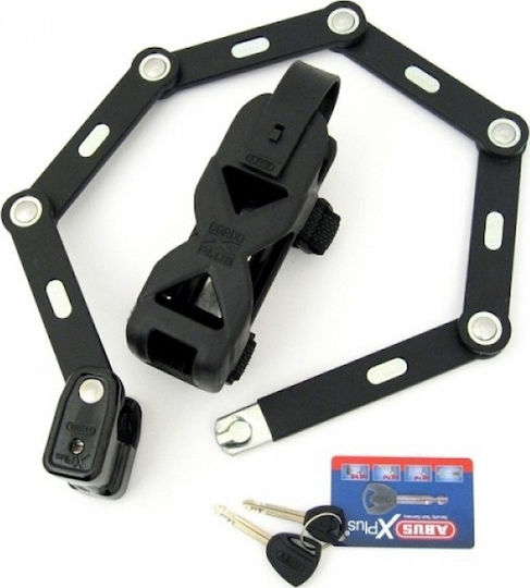 Abus Bordo Granit XPlus 6500/85 Κλειδαριά Ποδηλάτου Αναδιπλούμενη με Κλειδί Μαύρη