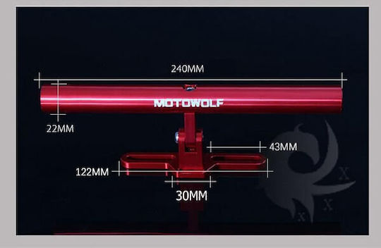 Motowolf Mdl 3513 Μπάρα Στήριξης για Βάση Κινητού Μοτοσυκλέτας Honda Varadero