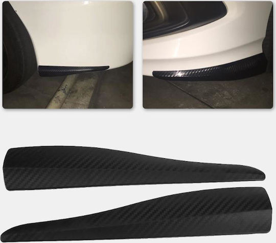 Autocolante 36cm pentru Bară de Protecție Auto în Culoarea Negru 2buc