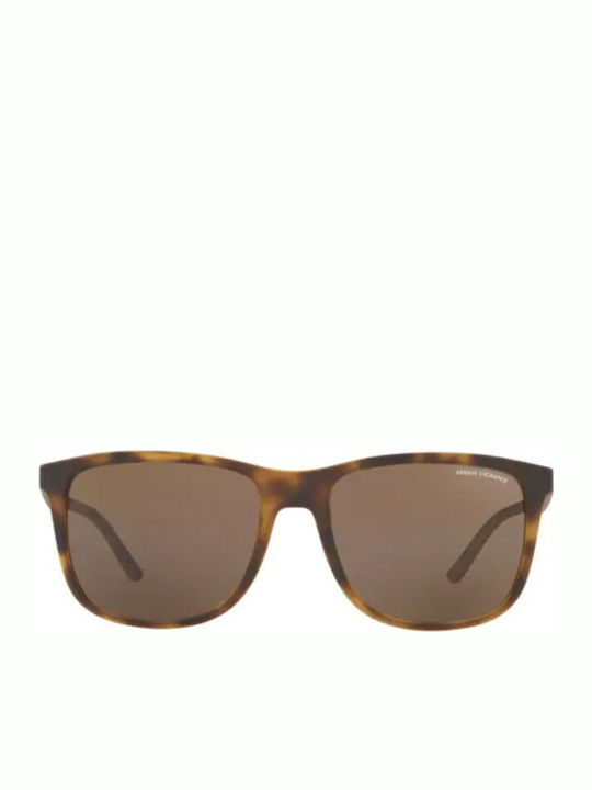 Armani Exchange Мъжки Слънчеви очила с Кафяв Слънчеви очила Пластмасов Рамка и Кафяв Леща