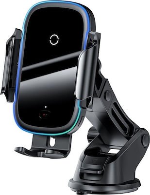 Baseus Handyhalterung Auto Light Electric mit verstellbaren Haken und Drahtloses Laden Schwarz