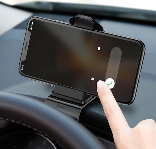 Baseus Big Mouth Car Mount Βάση Κινητού Αυτοκινήτου 3.5" - 7" με Κλιπ-Μανταλάκι Μαύρη