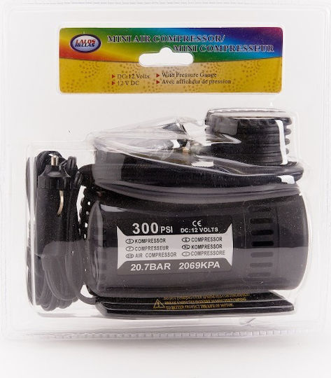 Mini Τρόμπα Αυτοκινήτου 300PSI με Καλώδιο Αναπτήρα 12V