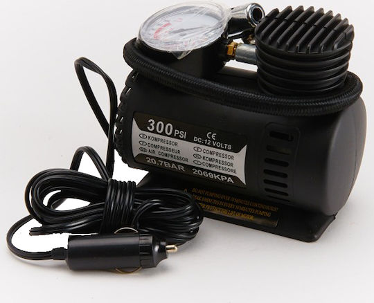 Mini Τρόμπα Αυτοκινήτου 300PSI με Καλώδιο Αναπτήρα 12V