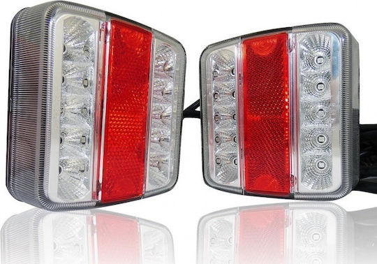 Σετ Φώτα Τρέιλερ LED Αδιάβροχα με Μαγνήτη 12V 2τμχ