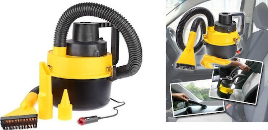 Прахосмукачка за коли с кабел за запалка 12V 60W Черен Жълт
