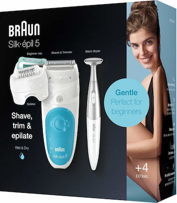 Braun Silk Epil 5 Epilier-Set Epilierer für das Bikini / Gesicht / Körper SE5810