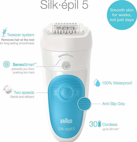 Braun Silk Epil 5 Epilier-Set Epilierer für das Bikini / Gesicht / Körper SE5810
