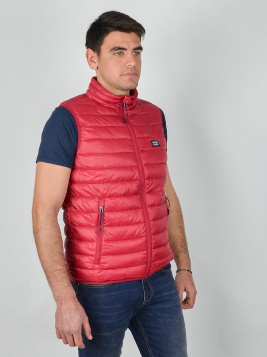 Sleeveless Winter Jacket Puffer Red