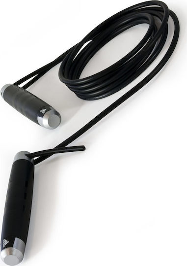 adidas Adjustable Jump Rope with Ball Bearings Black 3m