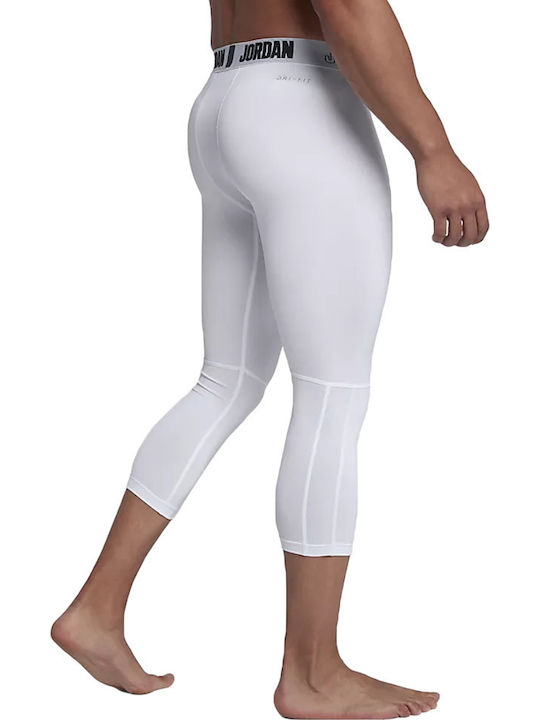 Jordan Ανδρικό Αθλητικό Κολάν Compression Capri Λευκό