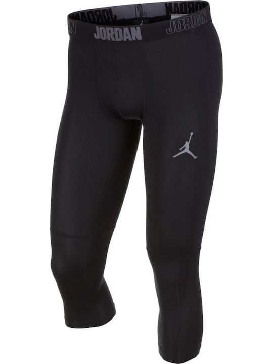 Jordan 23 Alpha Dry 3/4 Tights Men's Sports Capri Leggings Black