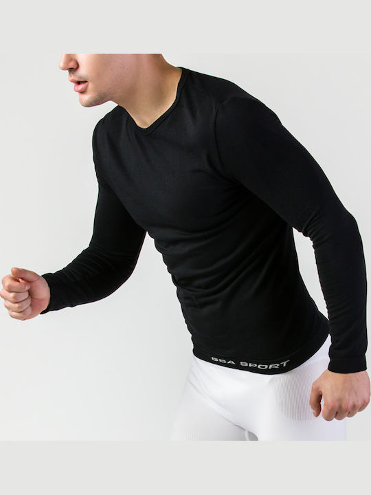 GSA Seamless Thermal Men's Thermals Long-Sleeved Shirt Black