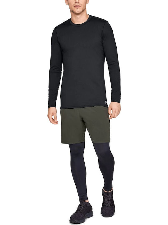 Under Armour ColdGear Fitted Crew Ανδρική Ισοθερμική Μακρυμάνικη Μπλούζα Μαύρη