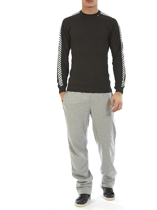 Helly Hansen Dry Stripe Crew Herren Thermo Langarmshirt Schwarz
