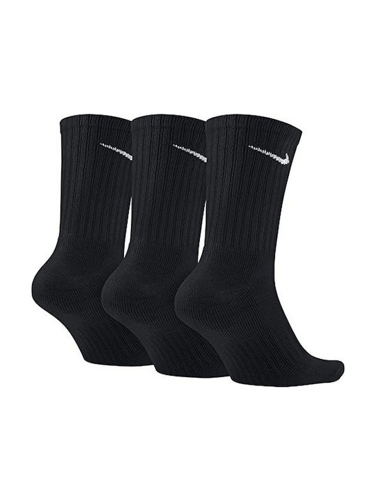 Nike Value Cotton Κάλτσες για Τέννις Μαύρες 3 Ζεύγη