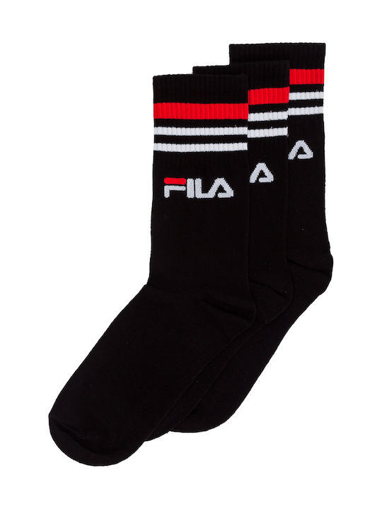 FILA Unique Șosete Sportive Negre 3 perechi