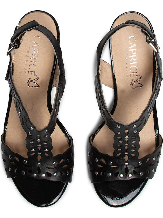 Din piele Sandale Negre
