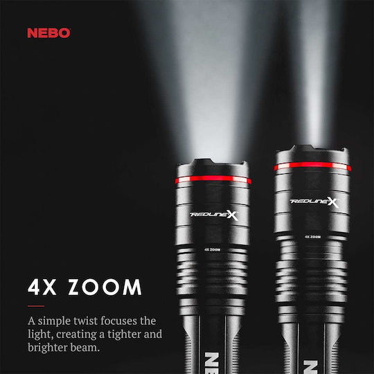 Nebo Επαναφορτιζόμενος Φακός LED IPX7 με Μέγιστη Φωτεινότητα 1800lm RedlineX