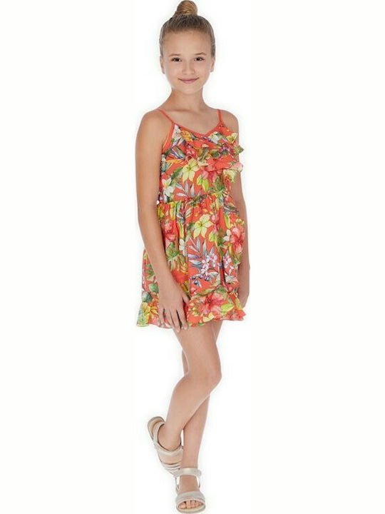 Mayoral Kids Dress Floral Sleeveless Multicolour