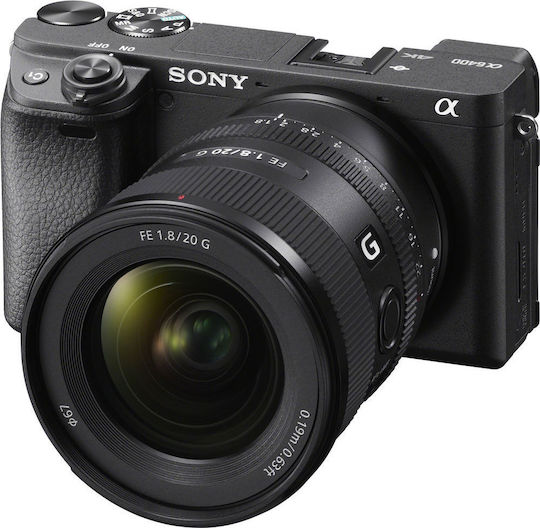 Sony Full Frame Φωτογραφικός Φακός FE 20 mm F1.8 G Wide Angle για Sony E Mount Μαύρος