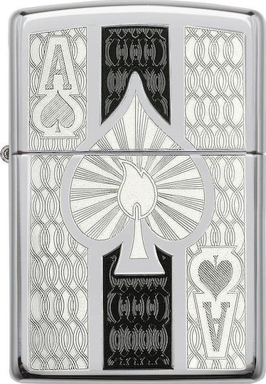 Zippo Brichetă Flacără Rezistent la vânt Intricate Spade