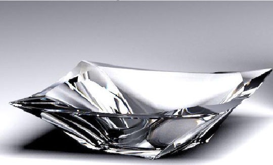 Bohemia Quadron 39 cm Dekorative Schale Kristall Transparent 39x39cm Bohemia Quadron 39 cm Dekorative Schale Kristall Transparent 39x39cm